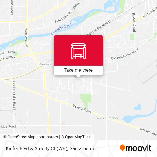 Kiefer Blvd & Arderly Ct (WB) map