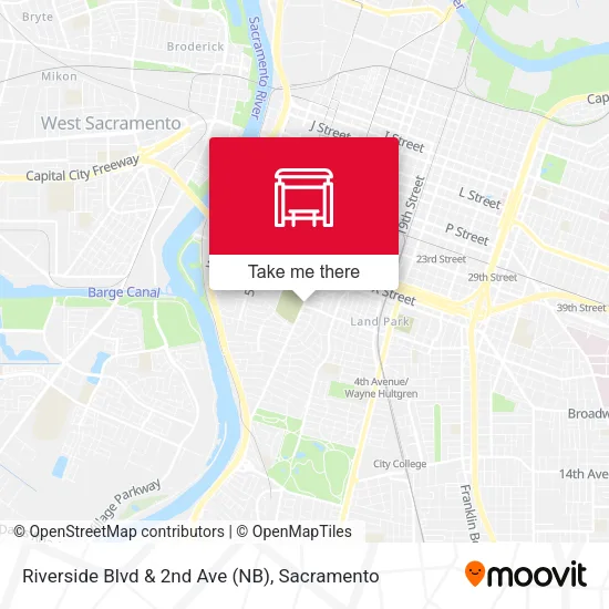 Mapa de Riverside Blvd & 2nd Ave (NB)
