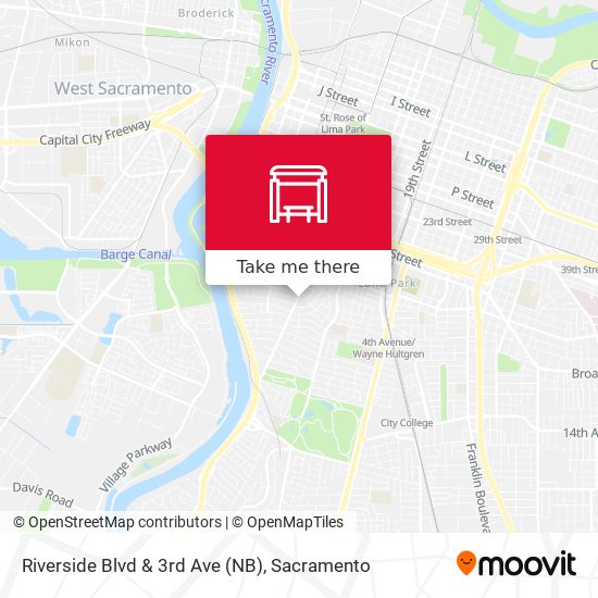 Riverside Blvd & 3rd Ave (NB) map