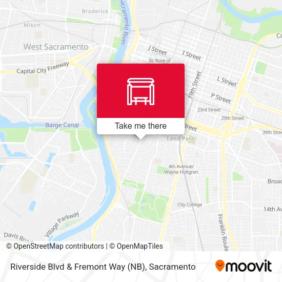 Mapa de Riverside Blvd & Fremont Way (NB)
