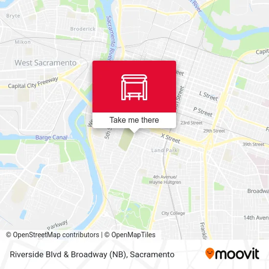 Mapa de Riverside Blvd & Broadway (NB)