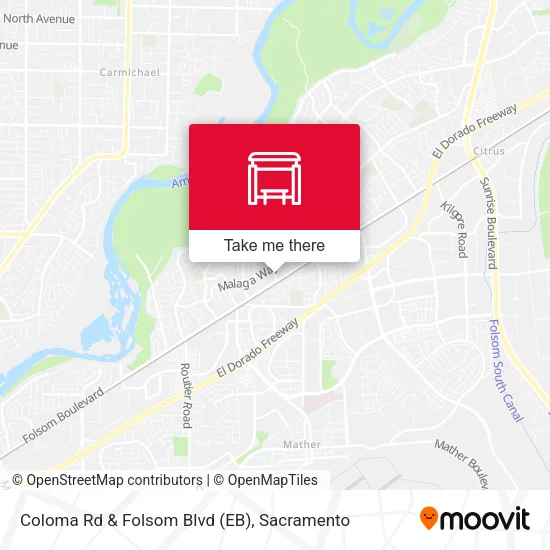 Mapa de Coloma Rd & Folsom Blvd (EB)