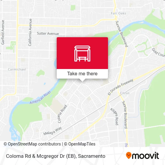 Coloma Rd & Mcgregor Dr (EB) map