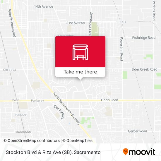 Stockton Blvd & Riza Ave (SB) map