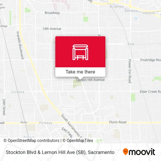 Mapa de Stockton Blvd & Lemon Hill Ave (SB)