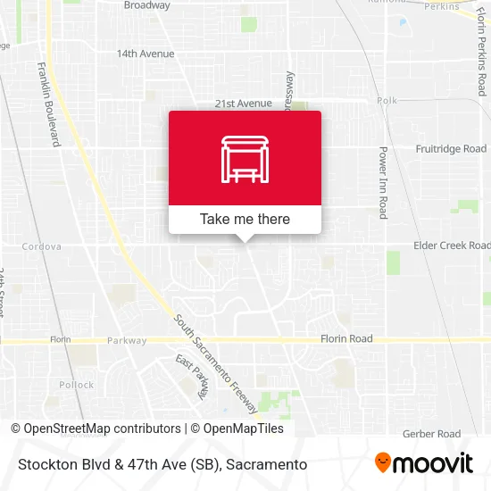 Mapa de Stockton Blvd & 47th Ave (SB)