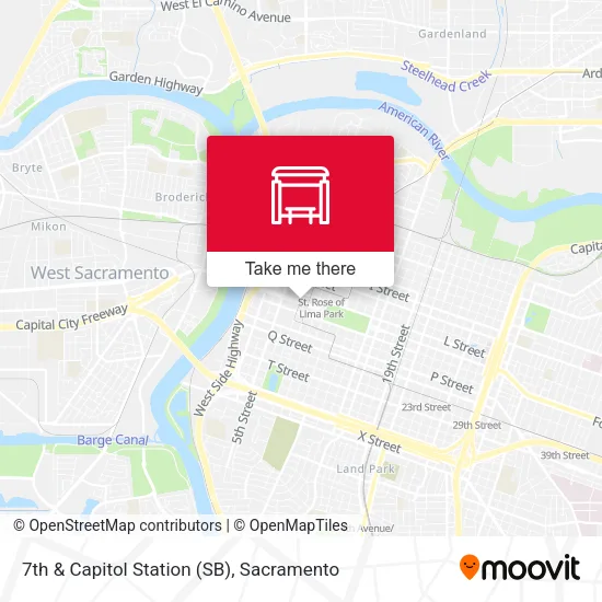Mapa de 7th & Capitol Station (SB)