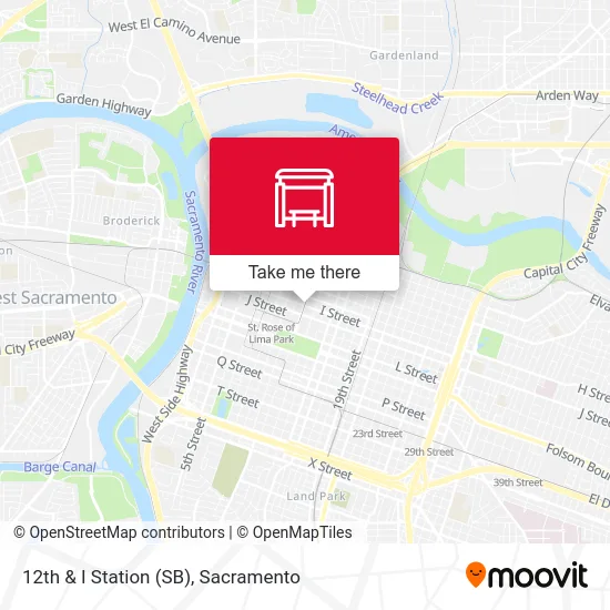 Mapa de 12th & I Station (SB)