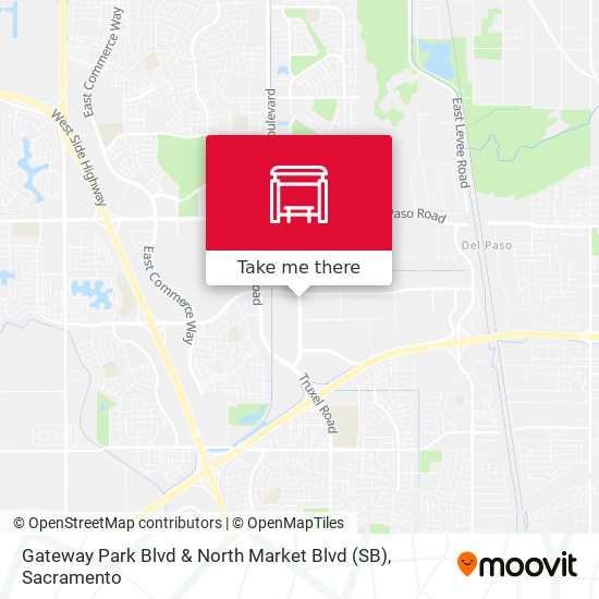 Gateway Park Blvd & North Market Blvd (SB) map