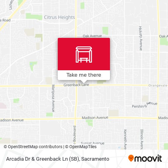 Arcadia Dr & Greenback Ln (SB) map