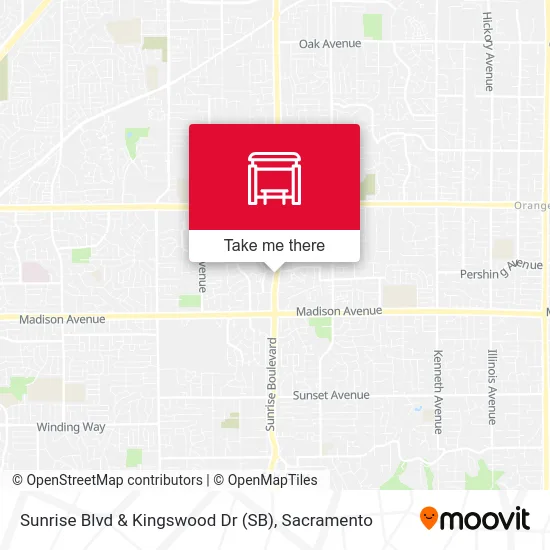 Sunrise Blvd & Kingswood Dr (SB) map