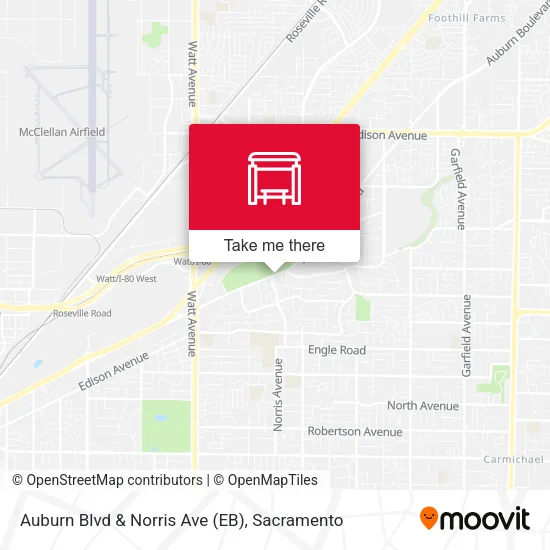 Mapa de Auburn Blvd & Norris Ave (EB)