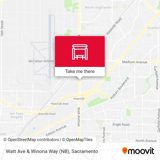 Mapa de Watt Ave & Winona Way (NB)