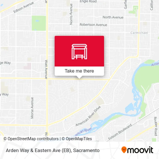 Mapa de Arden Way & Eastern Ave (EB)