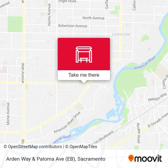 Mapa de Arden Way & Paloma Ave (EB)