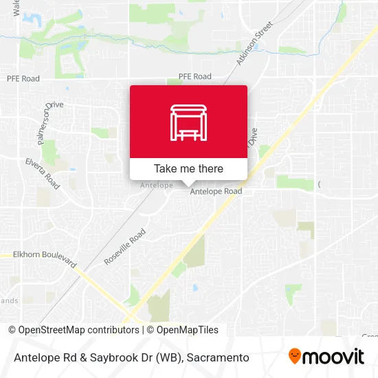 Mapa de Antelope Rd & Saybrook Dr (WB)