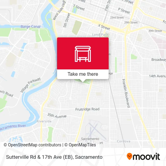 Mapa de Sutterville Rd & 17th Ave (EB)