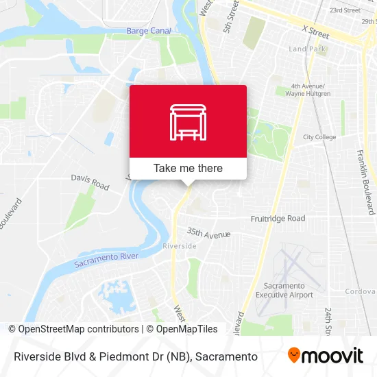 Riverside Blvd & Piedmont Dr (NB) map