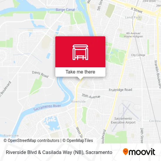 Riverside Blvd & Casilada Way (NB) map