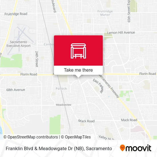 Mapa de Franklin Blvd & Meadowgate Dr (NB)