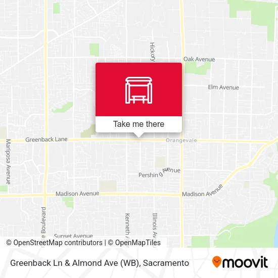 Mapa de Greenback Ln & Almond Ave (WB)