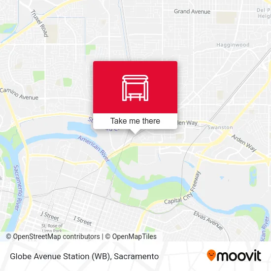 Mapa de Globe Avenue Station (WB)
