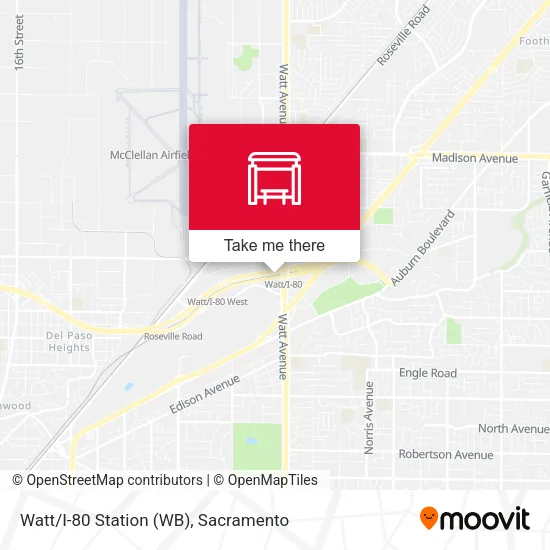 Mapa de Watt/I-80 Station (WB)