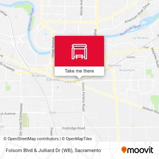 Mapa de Folsom Blvd & Julliard Dr (WB)