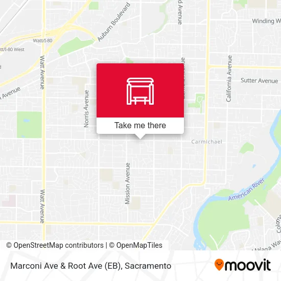 Mapa de Marconi Ave & Root Ave (EB)