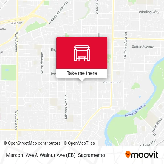 Mapa de Marconi Ave & Walnut Ave (EB)
