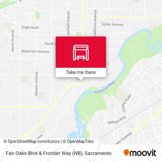 Fair Oaks Blvd & Frontier Way (NB) map