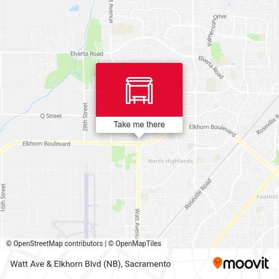 Mapa de Watt Ave & Elkhorn Blvd (NB)