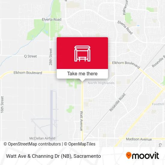 Mapa de Watt Ave & Channing Dr (NB)
