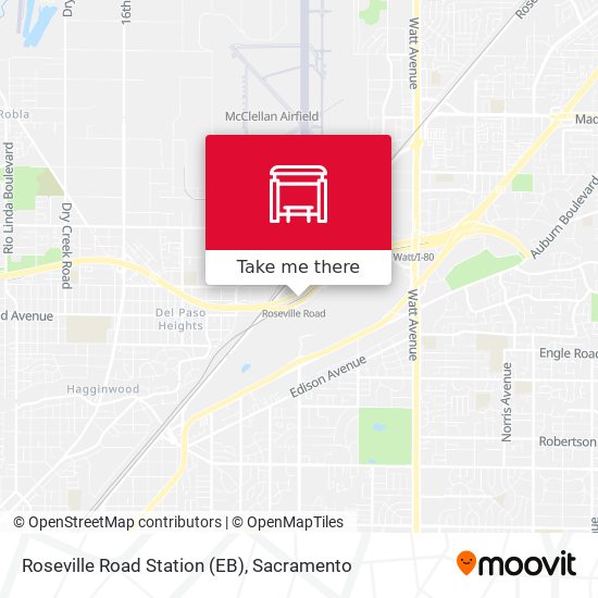 Roseville Road Station (EB) map