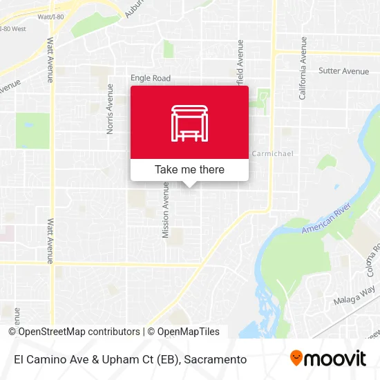 Mapa de El Camino Ave & Upham Ct (EB)