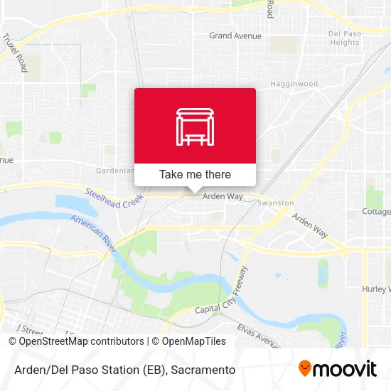 Mapa de Arden/Del Paso Station (EB)