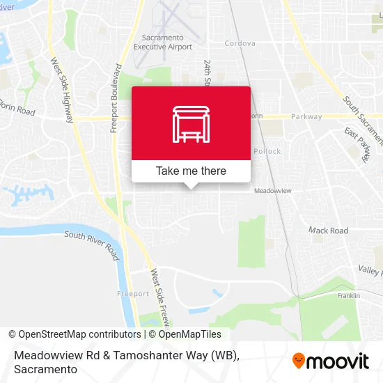 Meadowview Rd & Tamoshanter Way (WB) map