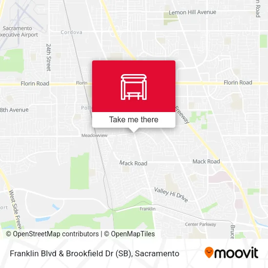 Mapa de Franklin Blvd & Brookfield Dr (SB)