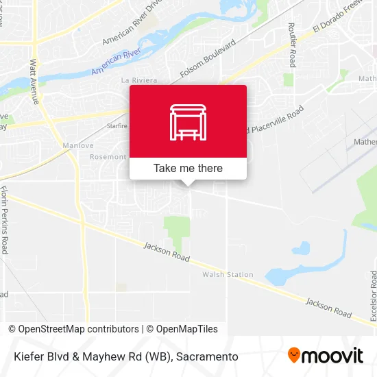 Mapa de Kiefer Blvd & Mayhew Rd (WB)