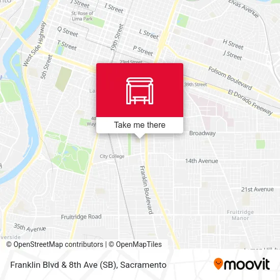 Franklin Blvd & 8th Ave (SB) map