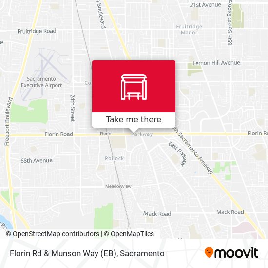 Florin Rd & Munson Way (EB) map