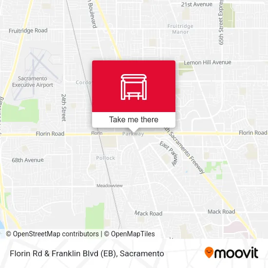 Mapa de Florin Rd & Franklin Blvd (EB)