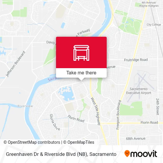 Greenhaven Dr & Riverside Blvd (NB) map