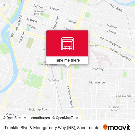 Mapa de Franklin Blvd & Montgomery Way (NB)