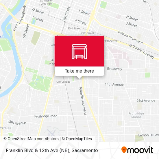 Mapa de Franklin Blvd & 12th Ave (NB)