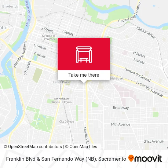 Mapa de Franklin Blvd & San Fernando Way (NB)