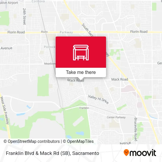 Mapa de Franklin Blvd & Mack Rd (SB)