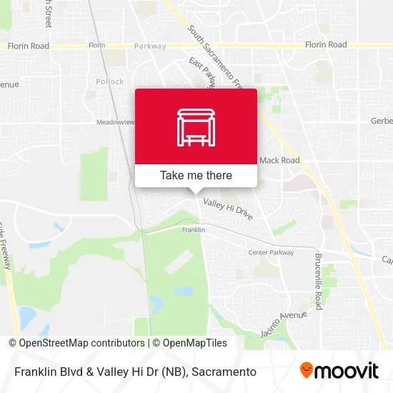 Mapa de Franklin Blvd & Valley Hi Dr (NB)