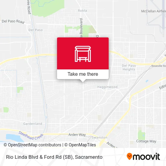 Mapa de Rio Linda Blvd & Ford Rd (SB)