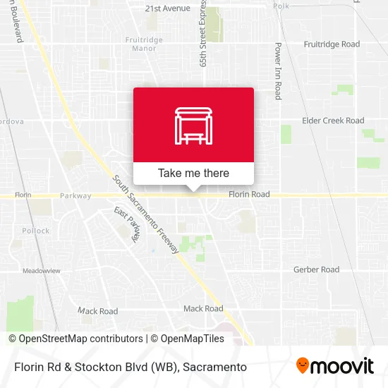 Mapa de Florin Rd & Stockton Blvd (WB)